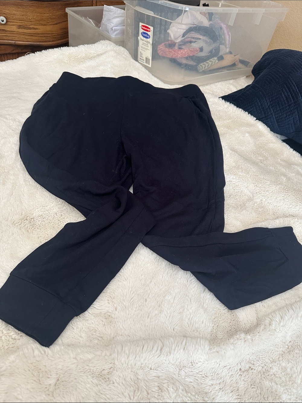 Matty M Black Pull-On Track Pants